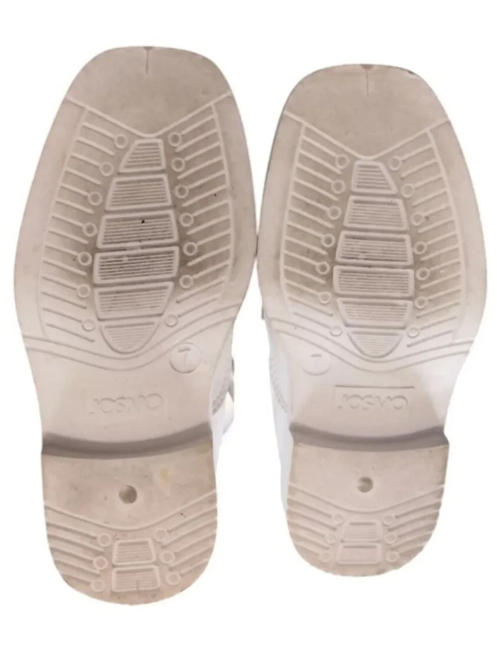Josmo Boys Toddler 7 Faux Leather Slip-On Oxford Loafer w/ Buckle White Stylish